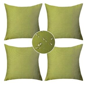 Waterproof Green Fabric pillows outdoors